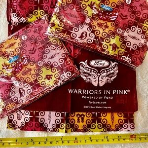 💗 3 Ford Warriors pink scarf bandana wrap NWT NIP 2010 lot special limited